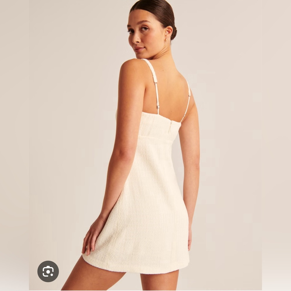 Abercrombie Tweed Skort dress in cream.